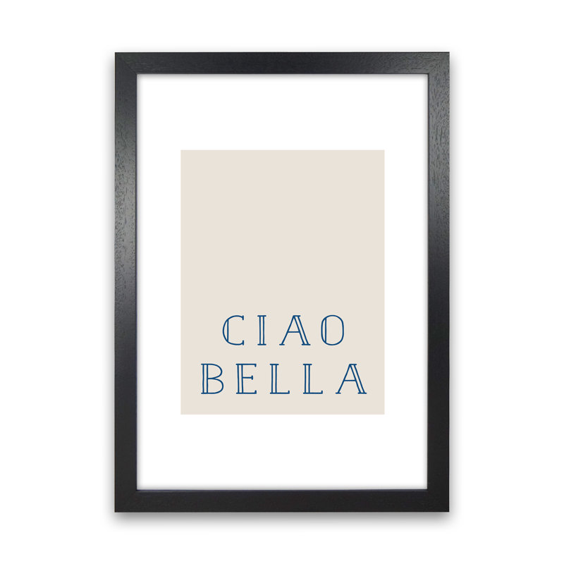 Ciao Bella Blue by Planeta444 - Print, Black Framed, 63cm H x 46cm W x 3cm D