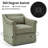 30" Wide Modern Upholstered Swivel Accent Chair With Lumbar Pillow-948757447