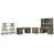 4 Pieces:Desk, Filing Cabinet, Bookshelf, Credenza