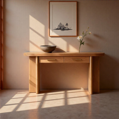 Pine Wood Console Table