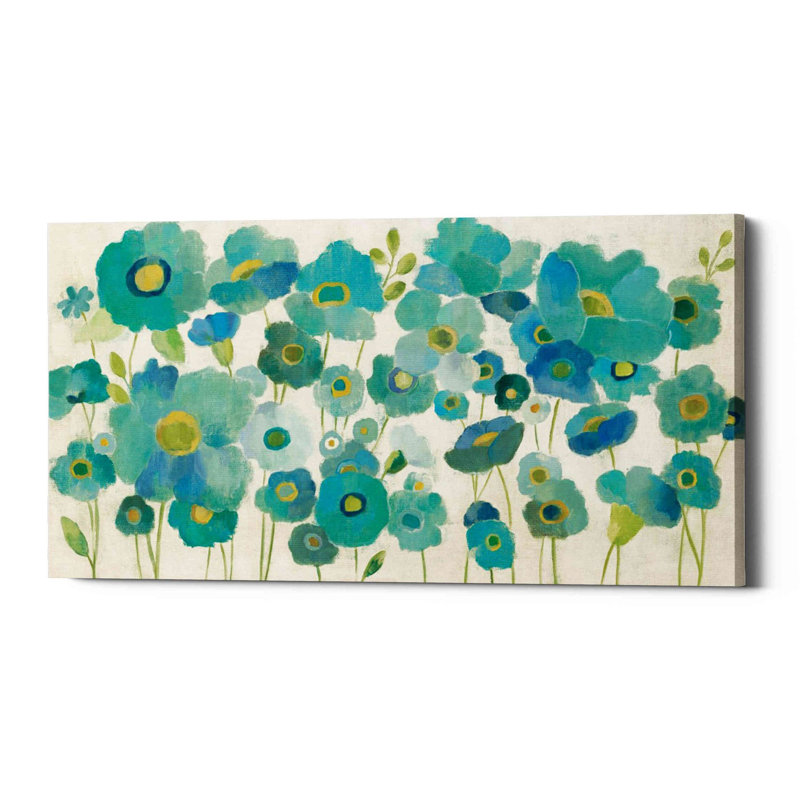 «Floral Lace» par Silvia Vassileva, art mural sur toile, H 30 po x l 60 po x P 1,5 po