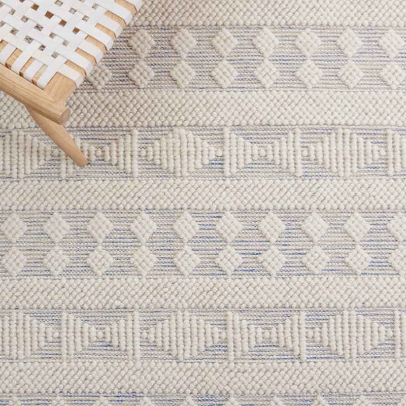 Natura Flat Weave Wool Geometric Rug, Rectangle 5' x 8'