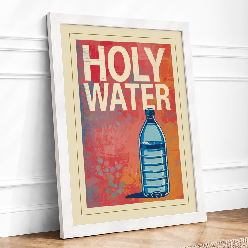 Holy Water Typography - Print, A4 - 29.7 x 21.0 cm, White