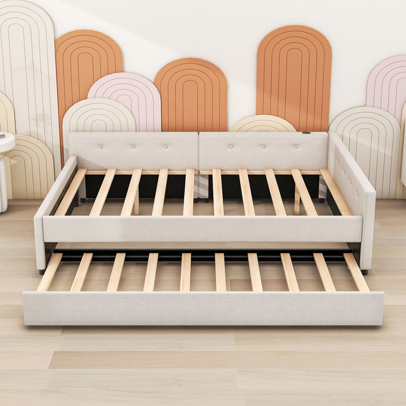 Lit plateforme tapissier Aarah, Grand