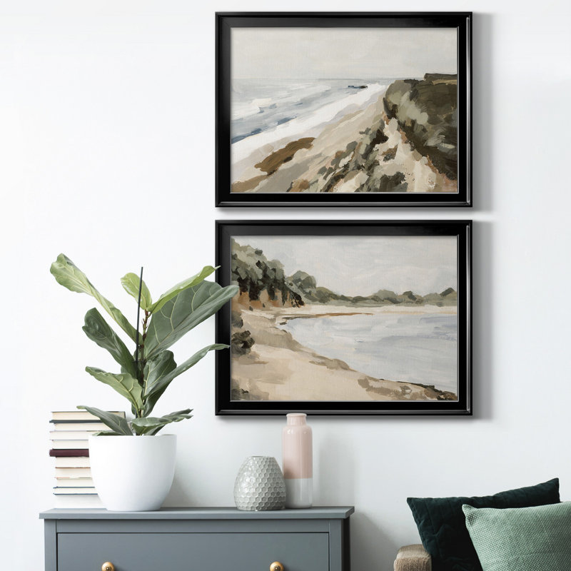 Bluff Bay I - ensemble de 2 reproductions de cadres photo, H 42,5 po x l 61 po x P 1 po, Noir