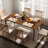 71" Modern Industrial Rectangle Dining Table with Sturdy Metal Legs-1752675737