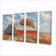 «Red Gray Summer Barn Breeze» - ensemble d'art mural grange-987917990
