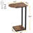 Jadus 25.6'' Tall Tray Top C Table End Table, Unique Curved Table Top Design