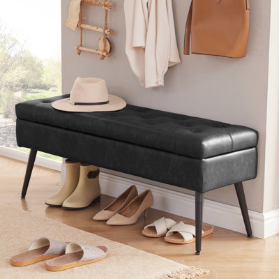 Banc de rangement en similicuir Honoka