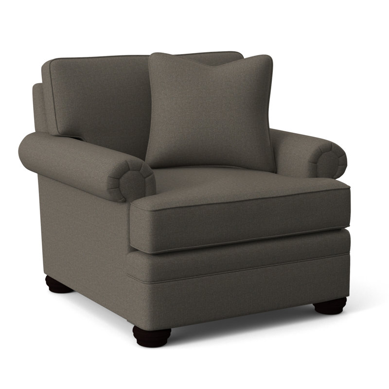 Fauteuil Kensington, Bleu Fantail 0569-66, Finition java