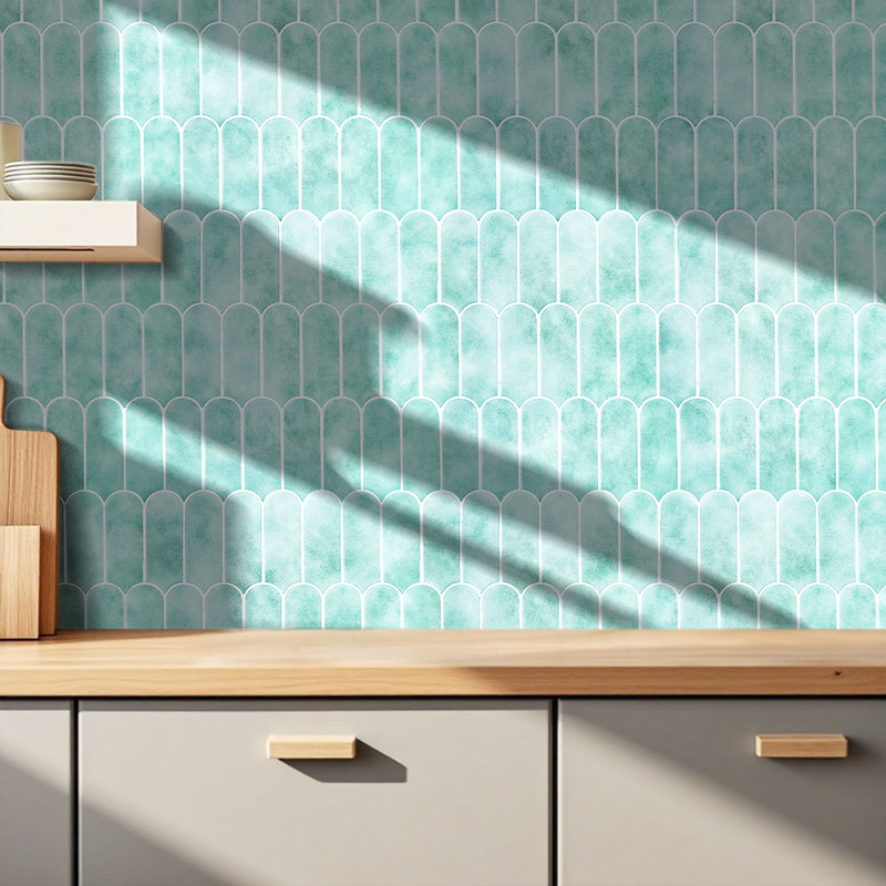 30.5 x 30.5 cm PET/PU Tile , Light Green