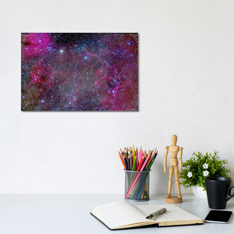 Vela Supernova Remnant In The Center Of The Gum Nebula Area Of Vela by Alan Dyer - Wrapped Canvas Print