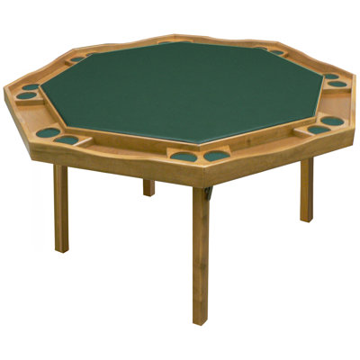 57"  Heritage Oak Folding Leg Poker Table