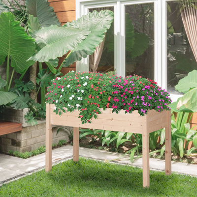 Raised Garden Bed, Self-watering Elevated Planter Box, Weatherproof Modular Growing Bed For Herbs, Vegetables And Flowers, Balcony Patio Outdoor Gardening