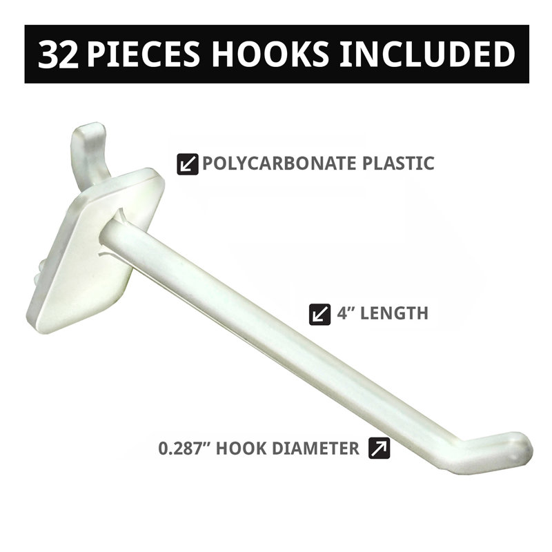 21'' H x 14'' W Plastic Kit with 24 Hooks Included