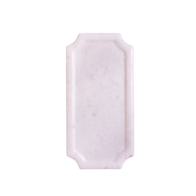 Panneau blanc encadré en marbre blanc
