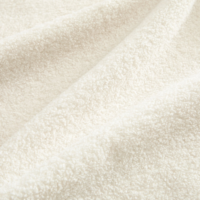 Repose-pieds courbé en tissu Vitoria, Beige White