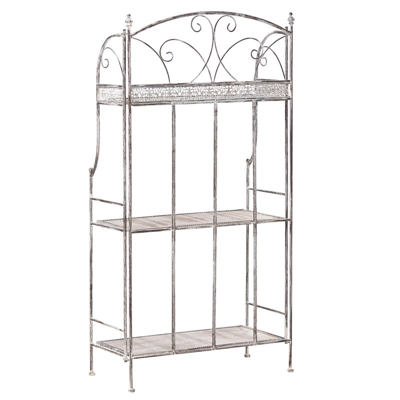60cm W Iron Shelving Unit, Grey