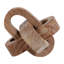 Sculpture décorative en bois sculpté, motif nœud entrelacé, pour la décoration intérieure - Bords arrondis géométriques, idéale pour le salon - 20 cm, marron