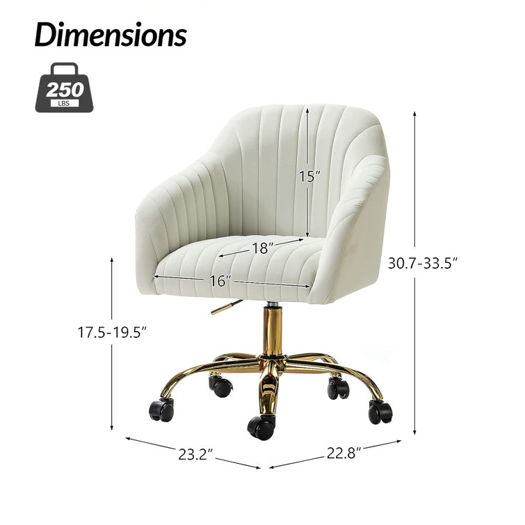 Adan Task Chair Etta Avenue Upholstery Color: Tan