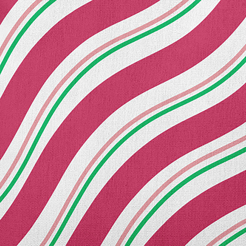 Striped Outdoor Reversible Throw Pillow, 18" x 18", Square