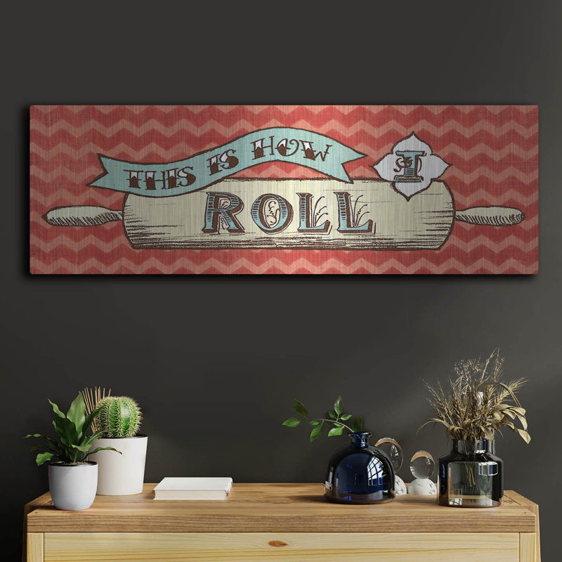 «Retro Bakery - This Is How We Roll» par Mary Urban, art mural en métal, H 12 po x l 36 po