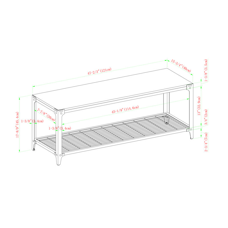 Banc de rangement pour chaussures Sara, Chêne rustique