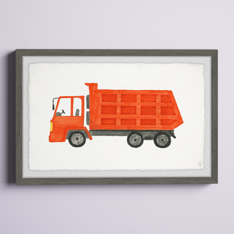 Blom Dump Truck, reproduction encadrée, H 20 po x l 30 po x P 1,5 po