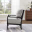 Fauteuil d'appoint rembourré avec structure en bois tourné gris Osterhout-2112453825-2112453827