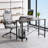 Desk and Chair Set: L-Shaped Computer Desk and Mesh Office Chair-111605634