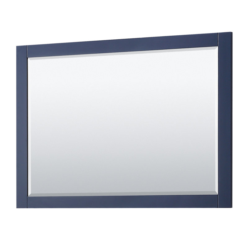 Avery 47.25 " Double Bathroom Vanity Base, Dark Blue/Matte Black