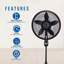 Ventilateur oscillant à piédestal
