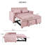 Canapé-lit convertible, canapé-lit escamotable 3-en-1 avec dossier inclinable et coussins, canapé-lit, fauteuil convertible, causeuse convertible pour salon, maison ou bureau (rose)-714379855
