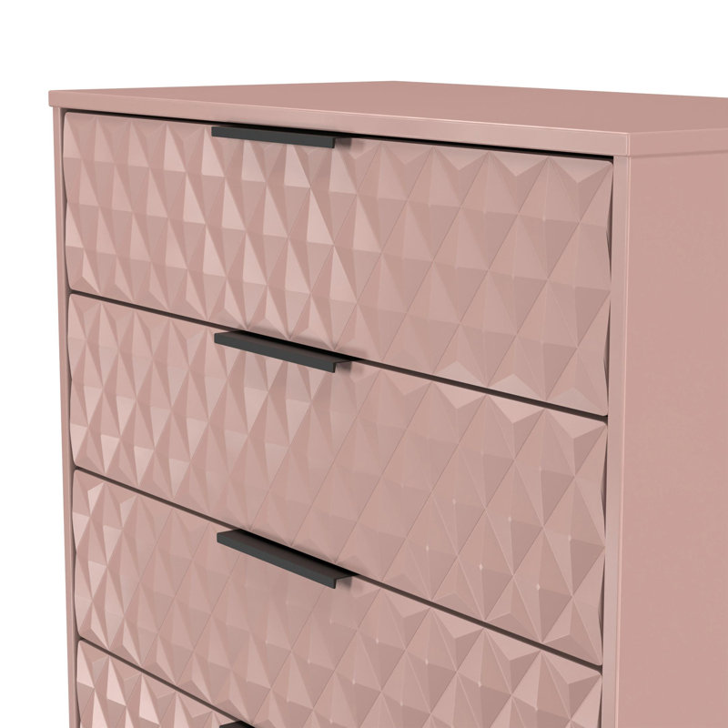 Talita 77 cm W Chest of 4 Drawers, Pink