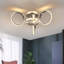 LED ceiling light modern 39W warm white crystal lamp chrome in 4-rotating ring design