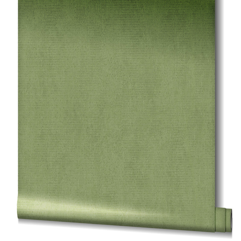 Energy Collection Plain Twill Effect Matte Wallpaper Roll, Green