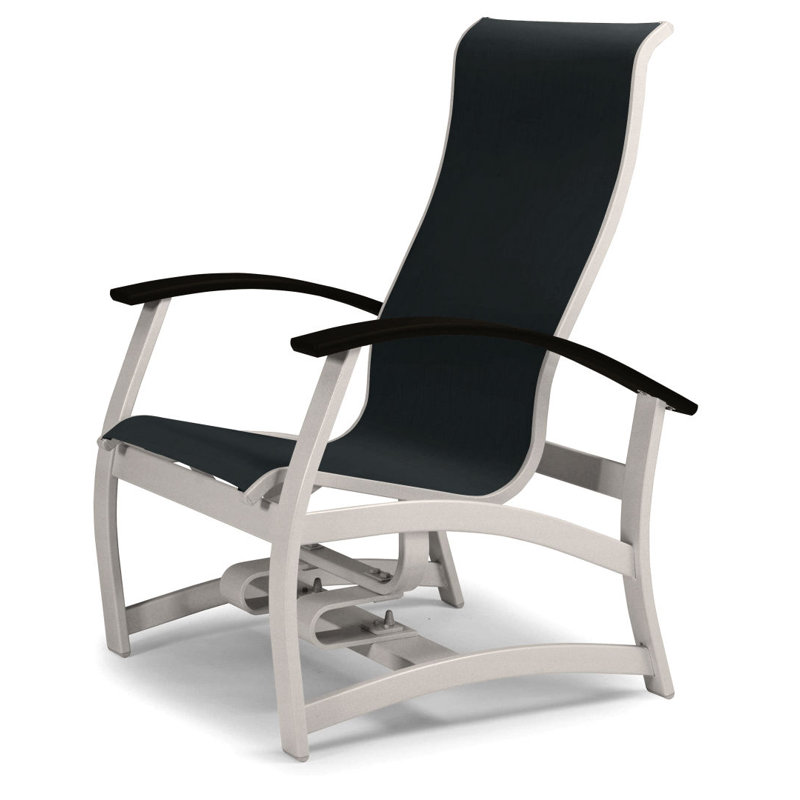 Chaise de patio Askar, Neige texturée, Noir P70, Noir 5D Sunbrella®