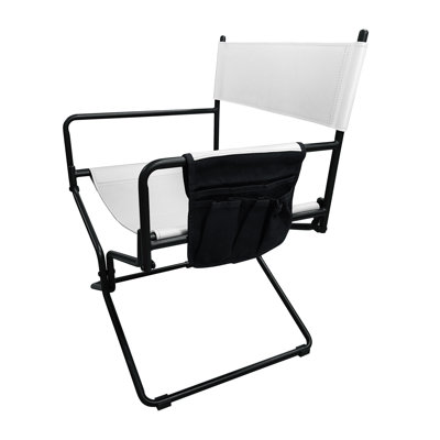 21 inches Leather Director"s Chair - Heavy Duty Folding Camping Chair for Adults,Sports,Lawn,Outdoor Fishing,Courtyard,and Outdoor Use