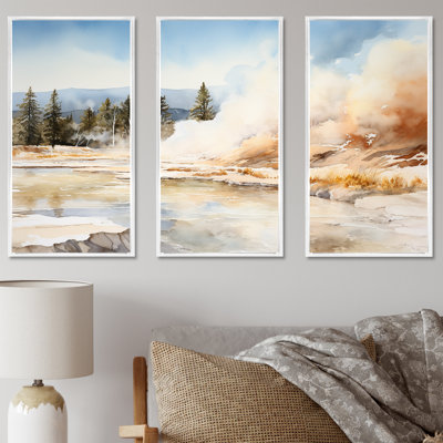 Minimal Beige Geyser Horizon - Geyser Canvas Art Set