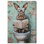 Petite toile de toilette florale mignonne par Art Remedy