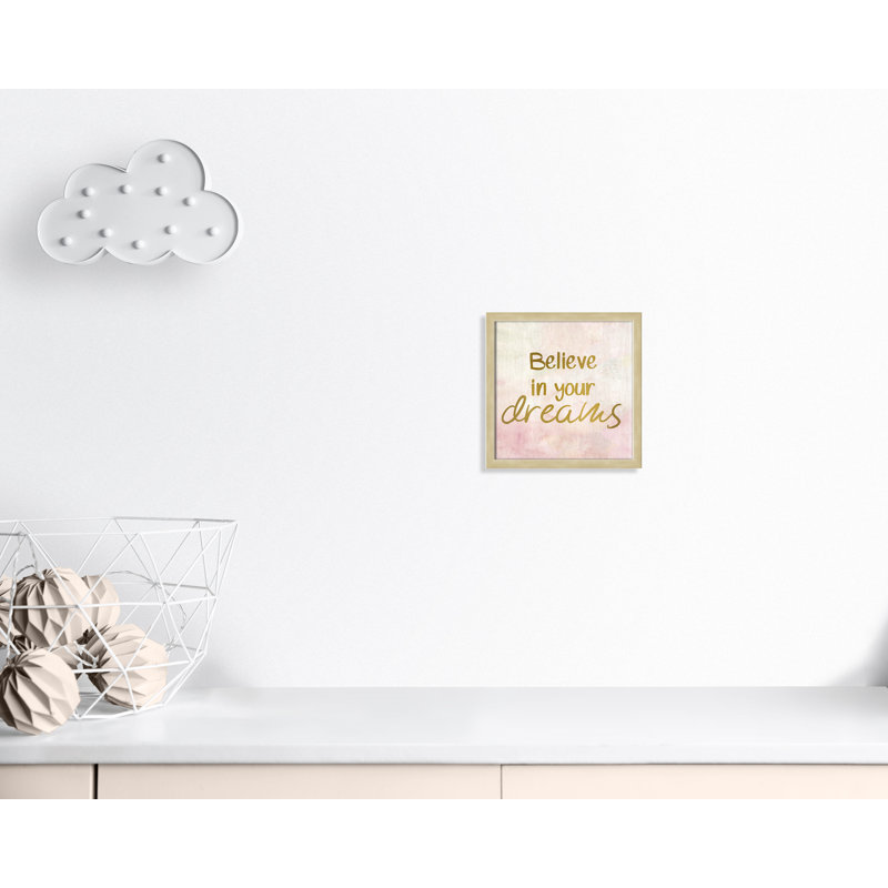 Rêves de licorne 2, H 13 po x l 13 po x P 1,19 po, Cadre boîte champagne clair