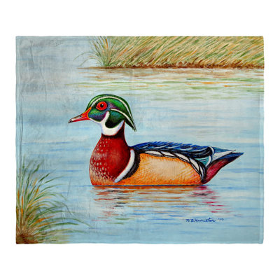 Jeté en soie de canard mâle