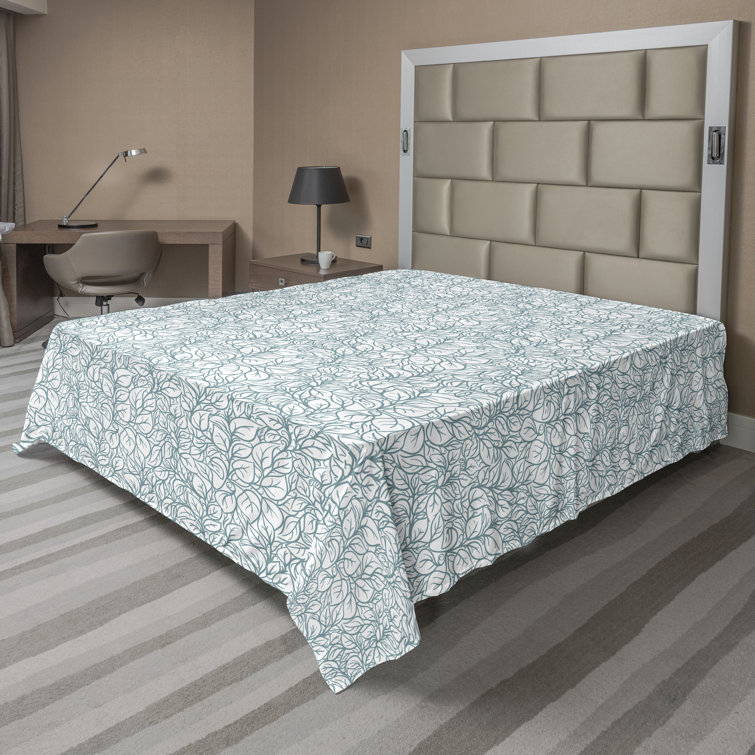 Drap plat à motif floral bohème Ambesonne