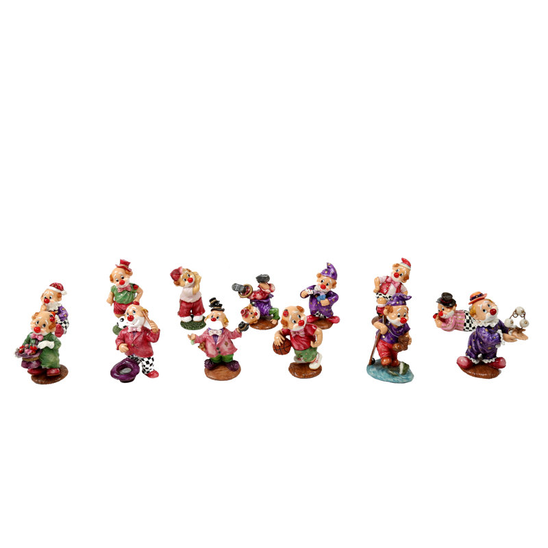 Ensemble de 16 figurines de clown en porcelaine 16 pièces
