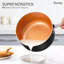 Casserole de 4 pintes avec couvercle, casserole antiadhésive avec revêtement en céramique