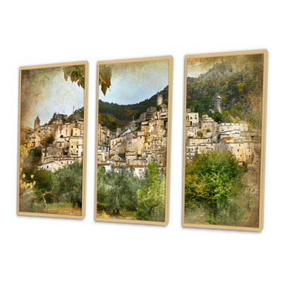 " Old Italian Villages " 3 - Pieces