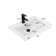 24" Rectangular Ceramic Undermount Bathroom Sink with Single Hole Faucet, Overflow