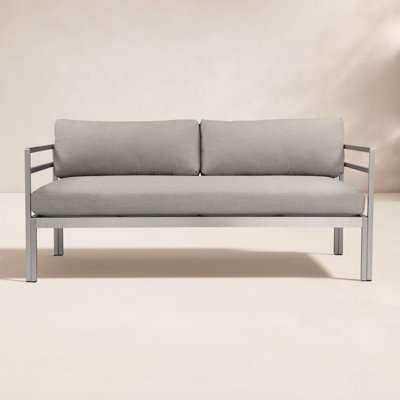 Nixon 65'' Wide Aluminum Loveseat with Cushions