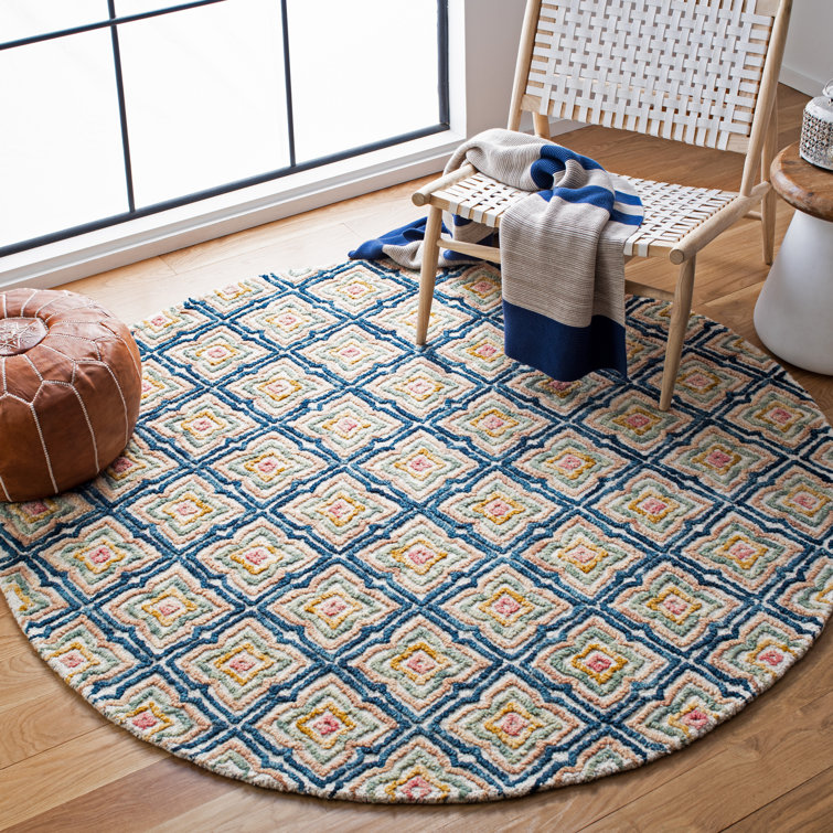 Rubalcava Hand Tufted Wool And Cotton Geometric Rug