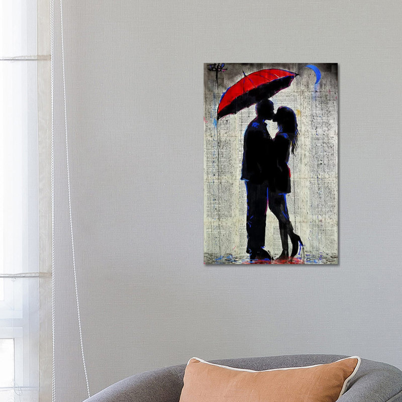 «Moon in Indigo» par Loui Jover - impression d'art graphique, H 26 po x l 18 po x 1,5 po, Toile tendue, Pas de tapis